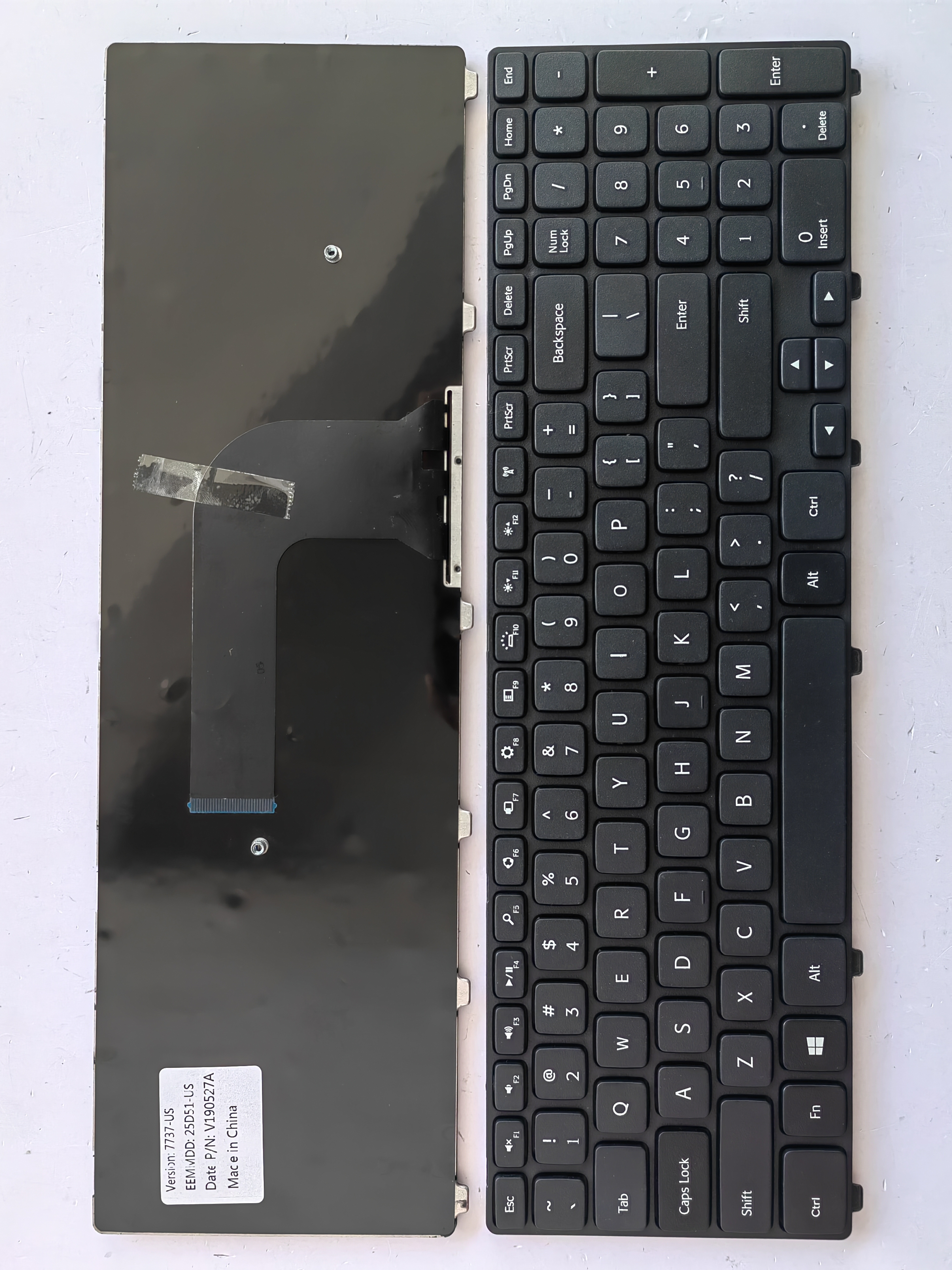 Picture of New Replacement Laptop Keyboard For DELL 7737 BLACK FRAME BLACK (OEM) US Layout